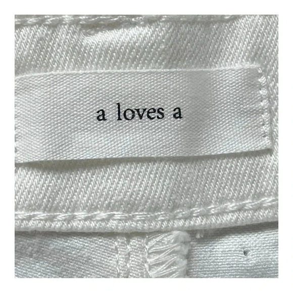 a loves a White Denim Mini Skirt‎ Lightly Distressed Pockets Women Size 29 - Picture 6 of 9